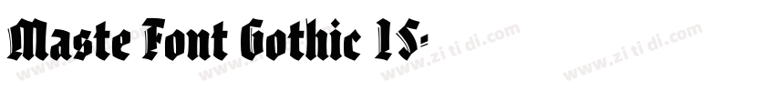Maste Font Gothic 15字体转换 Maste Font Gothic 15字体转换